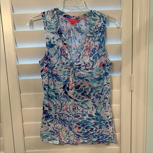 Lilly Pulitzer Essie Sleeveless Patterned Top